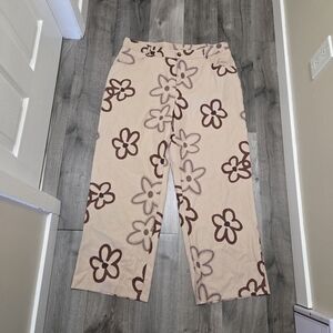 SHEIN Plus Size Floral Print Pants